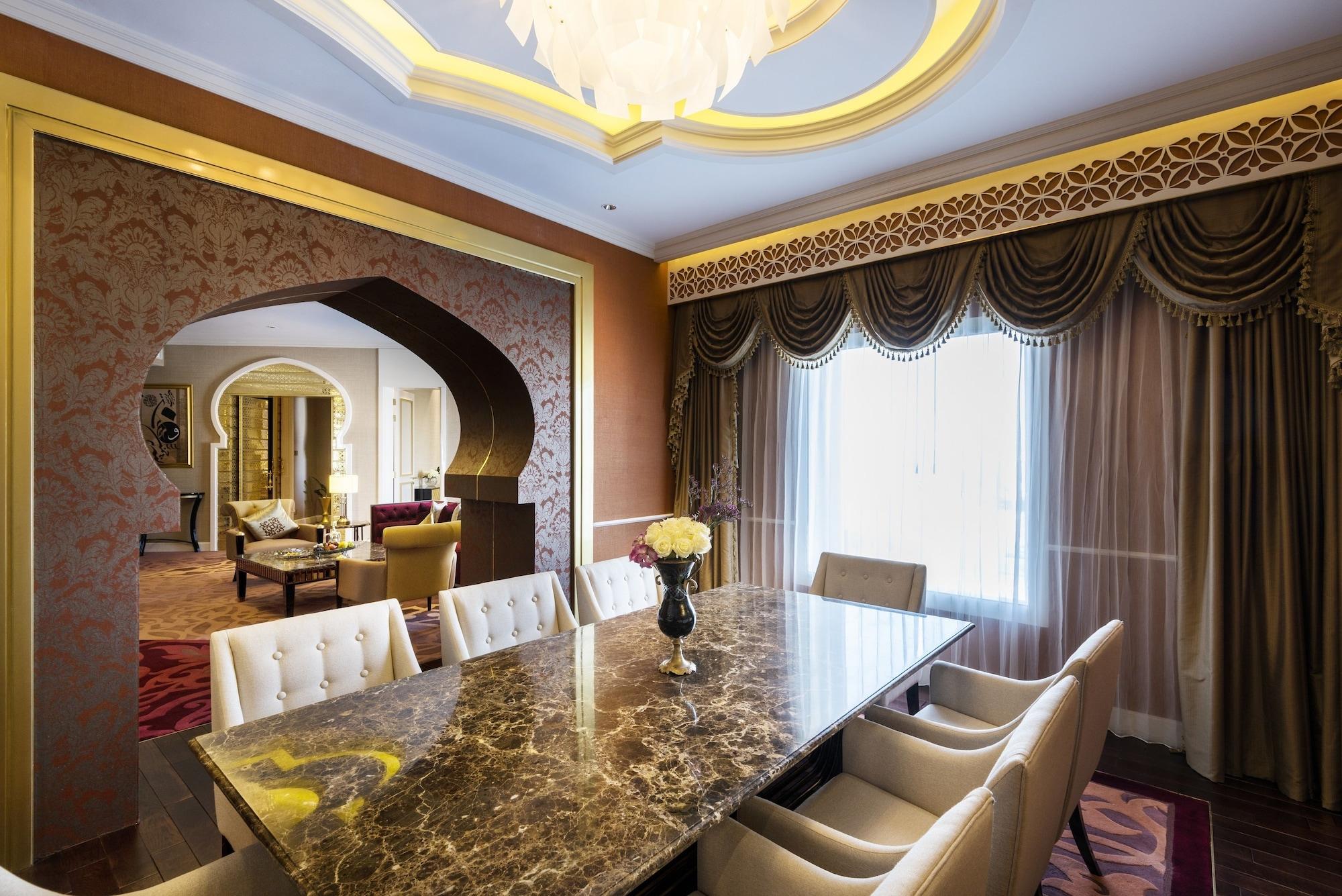 Ezdan Palace Hotel Доха Екстериор снимка A 3D rendering of a dining room
